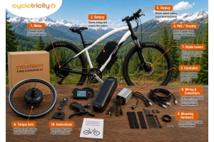 What Are the Key Components Included in a Standard Electric Bike Conversion Kit?